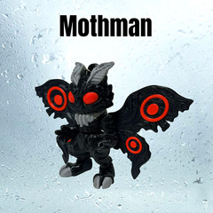 Mothman Flexi Horror Toy 3D Printed Articulated Halloween Figure 2.5″ Tall Scary