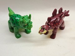 Dino Cafe T-Rex Toy Lot Jointed Posable Dinosaurs ,6 Figures Set Animated Show
