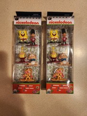 Lot of 2 Nickelodeon Sponge Bob Square Pants Jada Nano Metalfigs 5 Pack