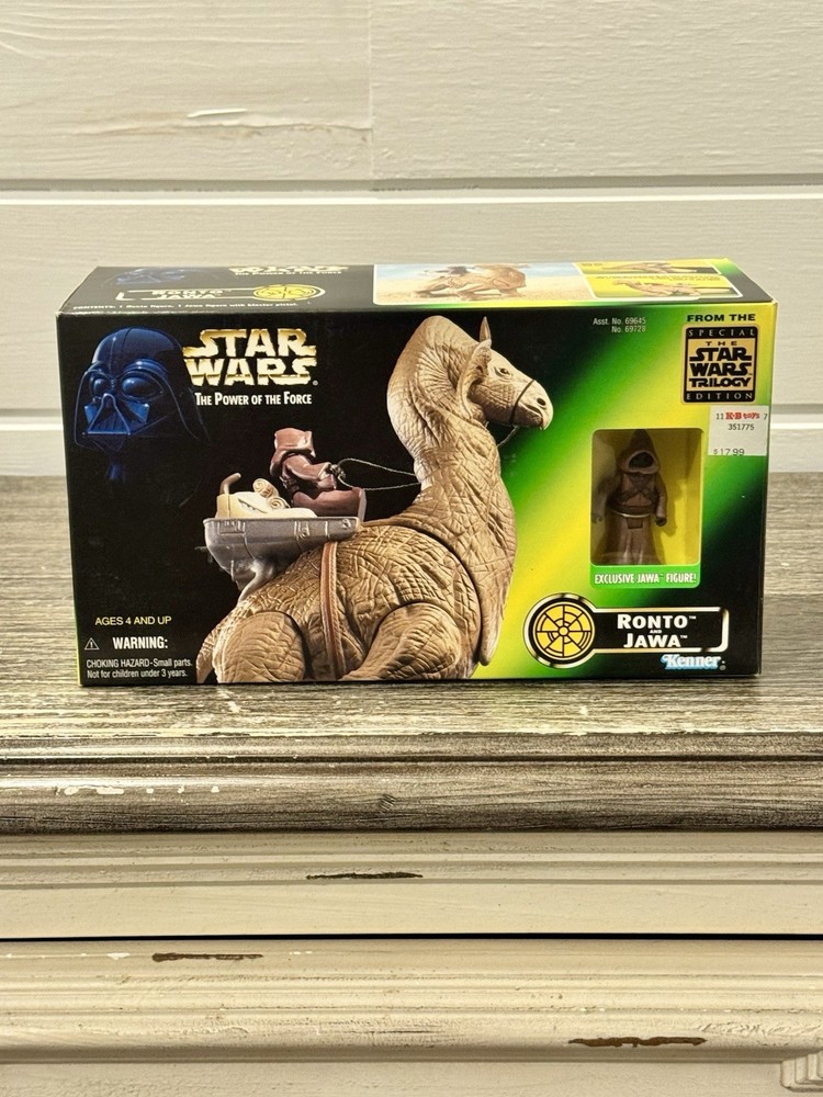 Star Wars 1997 Kenner Power of the Force Ronto & Jawa Action Figures Set