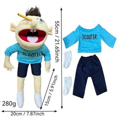 Jeffy Hand Puppet Plush Toy Soft Doll for Kids & Party Props