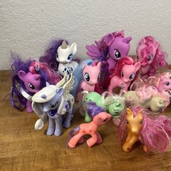 My Little Pony Figure Lot Of 15 Ponies Various Sizes Hasbro