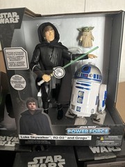 Star Wars Power Force Talking Luke Skywalker R2-D2 and Grogu Action Figures NEW