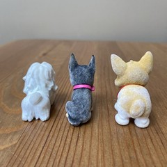 Kitty & Puppy In My Pocket Lot of 8 Vintage Dog & Cat Toy Flocked Figures