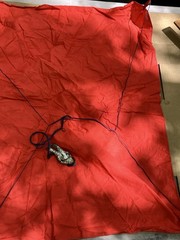 vintage frank bucks adventurers club parachute with lead soldier