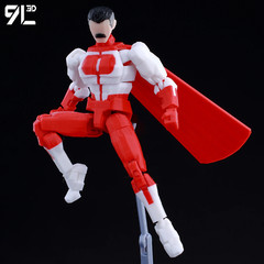 3D Printed Invincible Omni-man Action Figure – Multi-Jointed Superhero Anime