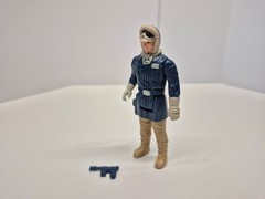 Vintage 1980 Kenner Star Wars Han Solo Hoth Action Figure w/ Blaster HONG KONG