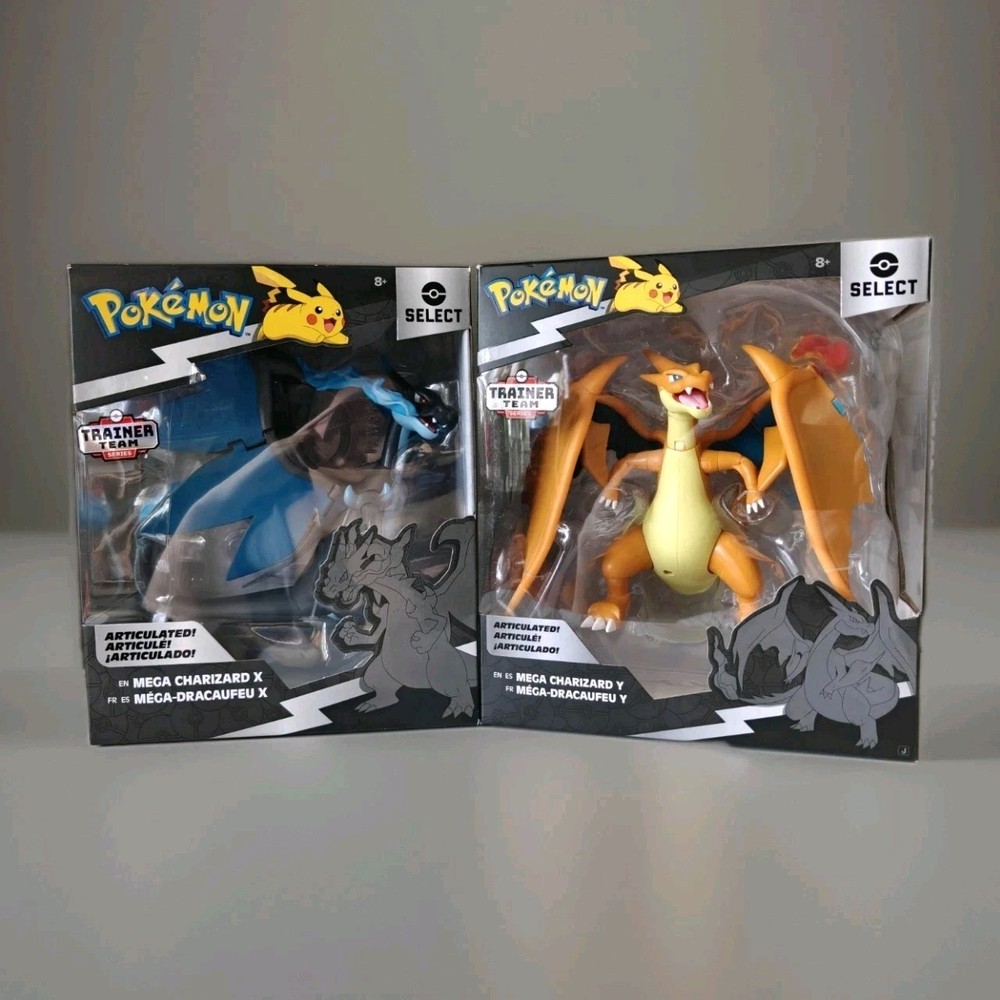 Pokemon Mega Charizard X & Y Action Figure Target Set Of 2 Trainer Team New
