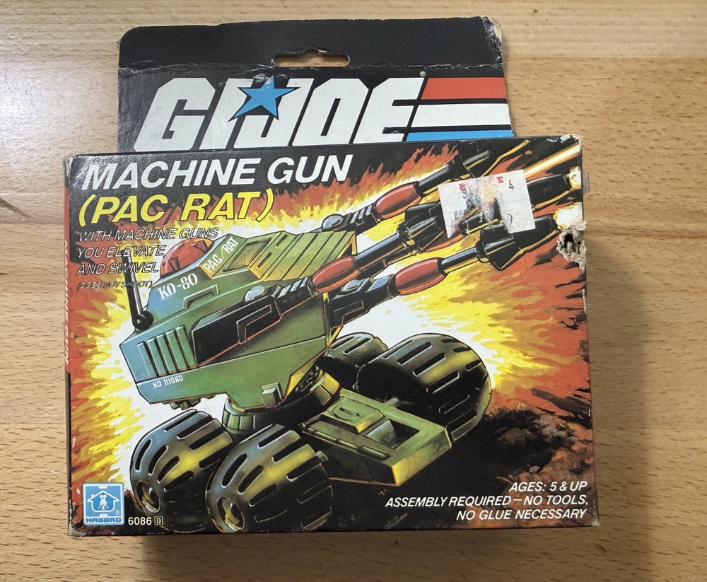 Vintage GI Joe Pac Rat Machine Gun EMPTY BOX ONLY