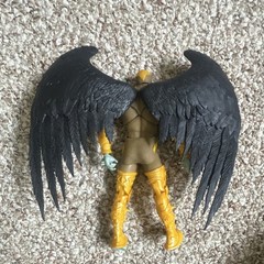 Bird Action Figure Plastic Toy Gold Armor w/ Black Wings, Green Accents