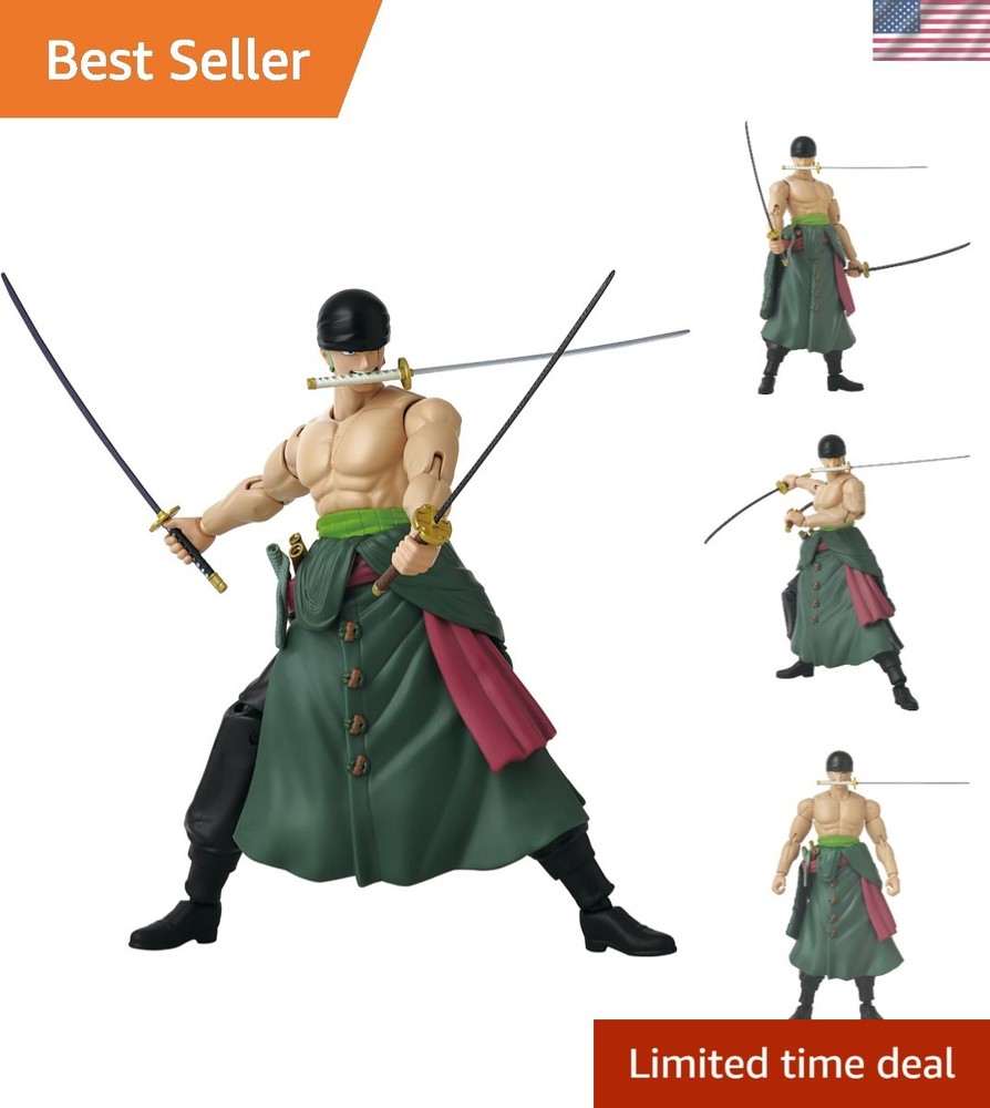 Anime Hero Roronoa Zoro Action Figure – 6.5 Inch PVC, No Assembly Required
