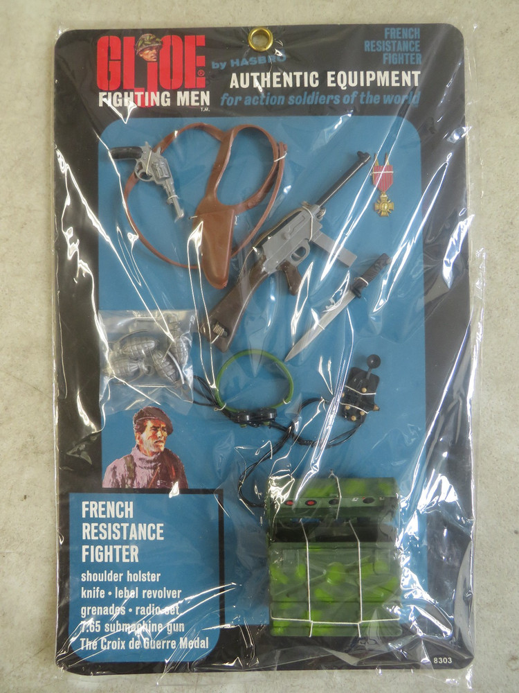 1966 G.I. Joe Fighting Men French Resistance Fighter Equipment Pack Hasbro MIP