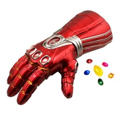Kid Size Infinity War Gauntlet LED Light Stone Glove Halloween Iron Man Costume