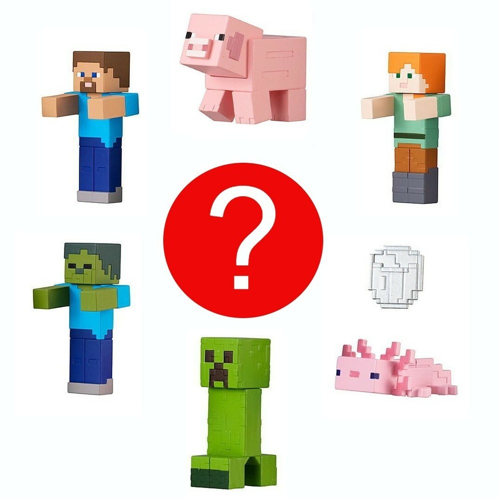 Japanese Blind Box Toy Minecraft Mini Figure Steve Alex Creeper 1 Random Toy