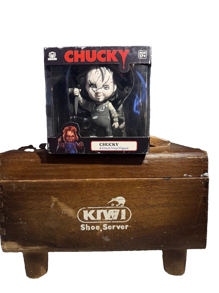 CultureFly Chucky Black & White 4.5″ Vinyl Figure Horror Collectible New