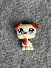 Hasbro Littlest Pet Shop 1743 Jack Russell Brown Dog Figure 2007 LPS Mini Toy