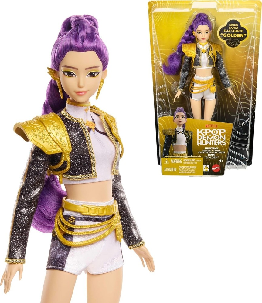 ​ Kpop Demon Hunters HUNTR/X Rumi “Golden” Singing Doll | Wearing Removable Sign