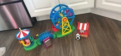 Peppa Pig Fair (Merry Go Round) 99% Complete Set – Peppa Teddy Figures HTF Toy