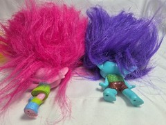 12 Pc. Mixed Lot Hasbro Dreamworks Trolls Dolls *2022 Keychains Microphone Toys