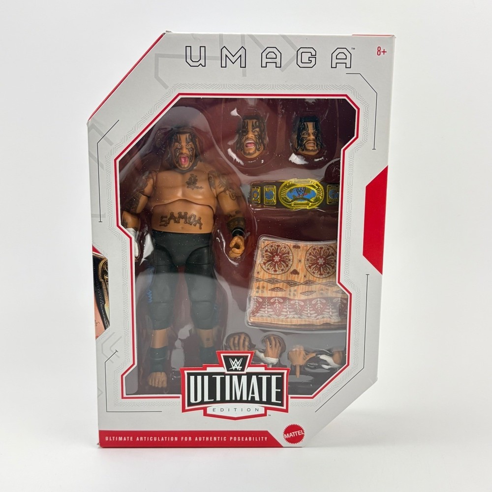 WWE Ultimate Edition Umaga Action Figure Samoan Bulldozer With IC Belt New