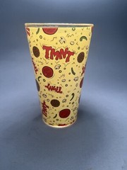 TMNT Teenage Mutant Ninja Turtles 16 oz Pint Glass Pizza Toppings 2015 Funky