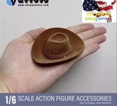 1/6 brown cowboy hat for 12″ figure hot toys phicen worldbox ganghood ❶USA❶