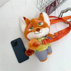 Plush Character Backpack Inspired by Zootopia Judy Nick Cute Kids Gift
