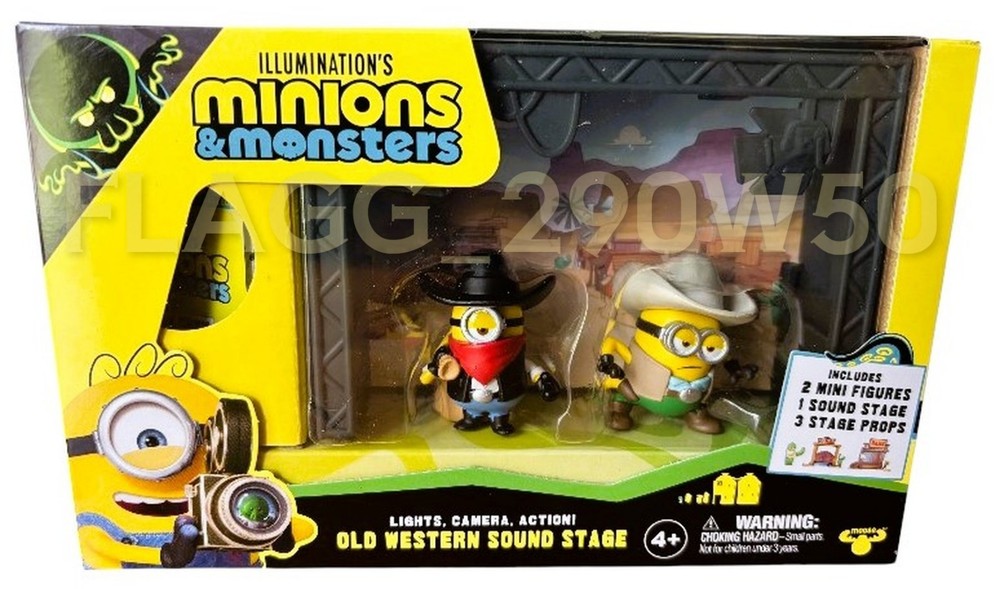 MINIONS & MONSTERS Movie OLD WESTERN SOUND STAGE Figures Illumination’s **READ**