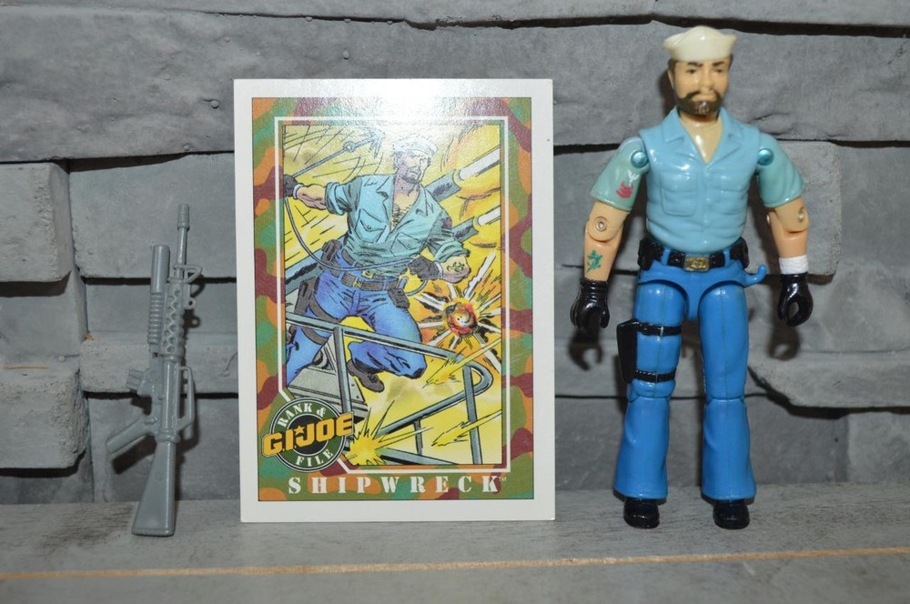1985 Gijoe Cobra US Navy Sailor ( Shipwreck ) W/ Weapon & Action Card !
