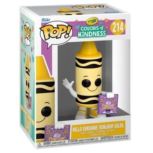 CRAYOLA YELLOW CRAYON HELLO SUNSHINE 3.75″ POP VINYL FIGURE FUNKO 214