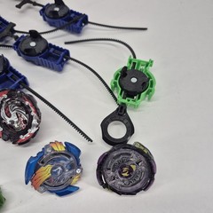 Beyblade Top Spinners Launchers Pullers Mixed Lot of 10 Plus