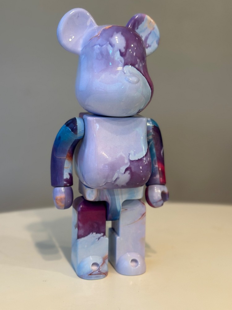 BE@RBRICK 400% Art Figure – Purple / Blue Watercolor Marble. Great condition.
