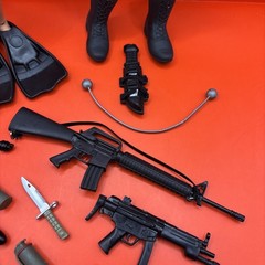 1996 Lot of Two (2) Hasbro Pawtucket RI G.I. Joe 12″ Figures w/ clothes, weapons