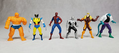 Vintage Spider Man Posable Die Cast Action Figure ToyBiz 2002 LOT