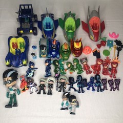 Just Play PJ Masks HUGE Set -Romeos Flying Lab Seeker Semi Truck Figures & More