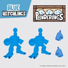 Plunderlings BLUE Hatchling Crate Figure Add-Ons Poncho Fwush Pyke Cayo
