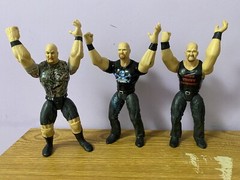 Stone Cold Steve Austin WWF WWE wrestling figure lot Bone Crunching Action DTA!