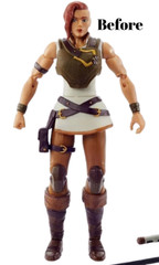 Custom New MOTU-Inspired Teela-like Warrior Fan Art 6″ with Sword & Shield