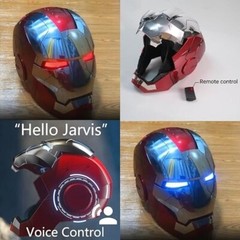 US STOCK AUTOKING Iron Man MK5 Helmet 1:1 Voice-controlled Wearable Cosplay Prop