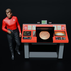 Custom Star Trek TOS Transporter Console for 3.75 IN (1:18) FIGURE