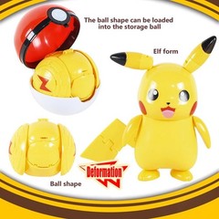 High Quality Pokemon Ball Deformation Toy Pikachu Mewtwo Gyarados Pocket Monster