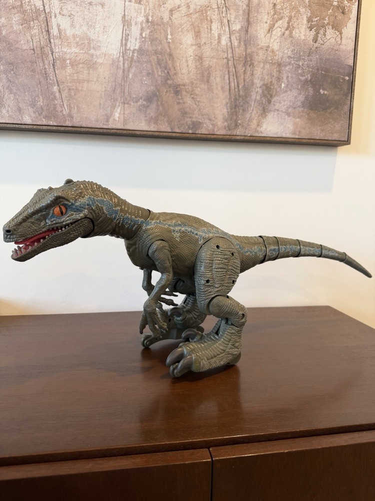 Jurassic World Alpha Training Blue Velociraptor Dinosaur Only, No Charger Remote