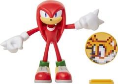 Sonic The Hedgehog 4-Inch Knuckles Toy Figure – Bendable, No Batteries Required