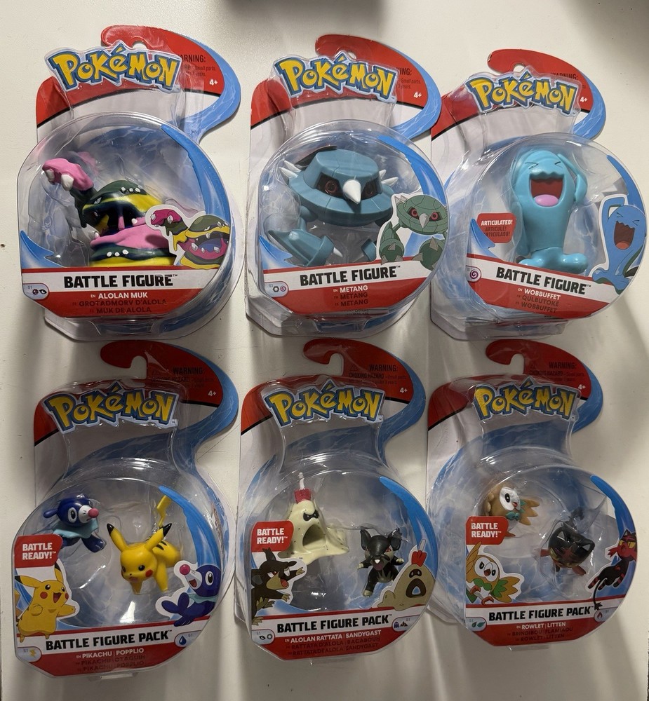 Pokemon Battle Figure Pack Lot of 6 Complete Set