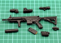 1:6 Scale Model Assembly Assault Rifle Gun 4D HK416 Fit For 12″ USA SELLER **