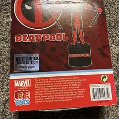 2018 San Diego Comic Con Debut Deadpool & Cable Wooden Puppet #983/1500 Marvel