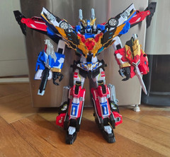 Metal Cardbot W Grand Blue Leon Blue Cop W Blion Integrated Robot Toy