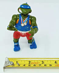 Leonardo 1992 Track n Field Leo 4.5″ Figure original Playmates tmnt