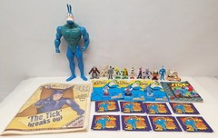 The Tick Vintage Toy / Comic Lot Bandai Super Hero Action Figure 1990s Books VTG
