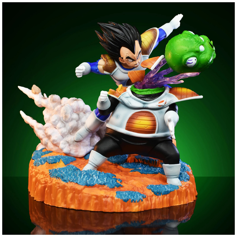 21Cm/8.26In Dragon Ball Z Vegeta Vs Guldo Ginyu Force Anime Figure Statue PVC
